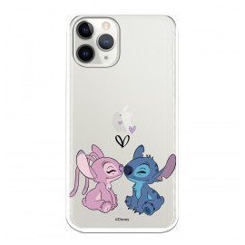 Funda para iPhone 11 Pro Oficial de Disney Angel & Stitch Beso - Lilo & Stitch