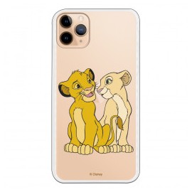 Funda para iPhone 11 Pro Max Oficial de Disney Simba y Nala Silueta - El Rey León