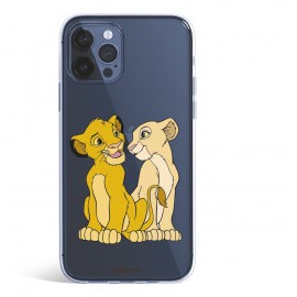 Funda para iPhone 12 Pro Max Oficial de Disney Simba y Nala Silueta - El Rey León
