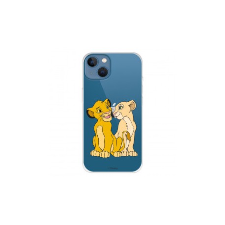 Funda para iPhone 13 Oficial de Disney Simba y Nala Silueta - El Rey León